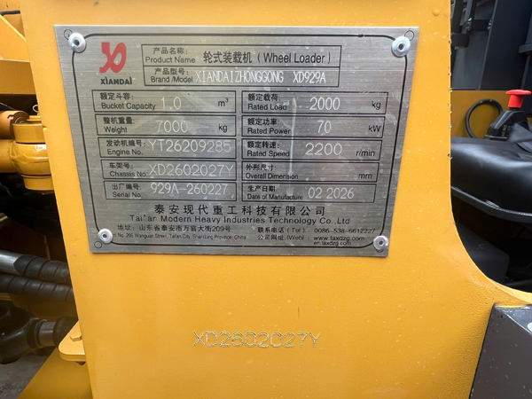 Máy xúc lật XD929A XIANDAI | Giá tốt, bền bỉ cho công trình hầm